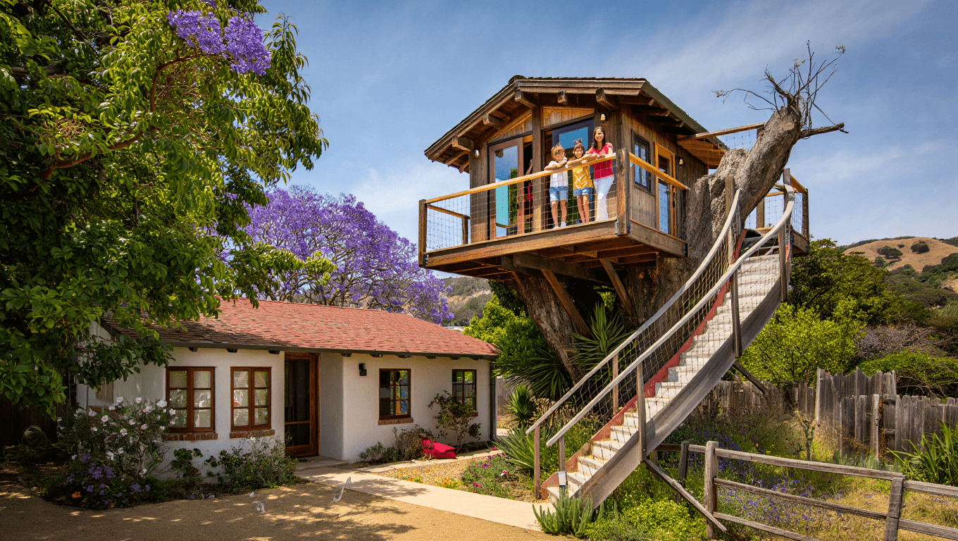 A Montecito Pied-à-Terre Becomes a Family of Five’s Dream Cottage—Complete With a “Treehouse” Attic Bunkroom