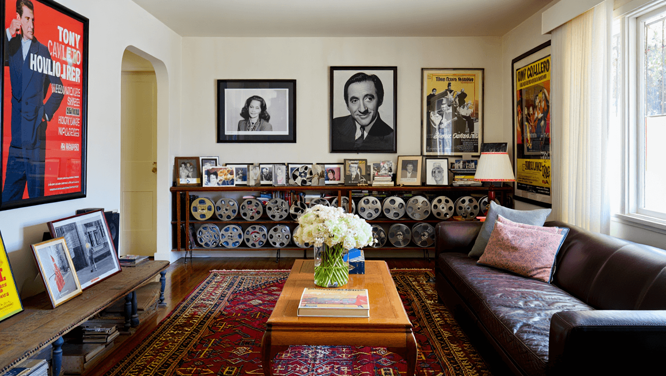 Inside Actor Tony Cavalero’s Home That Doubles as a Love Letter to Hollywood—and His Wife